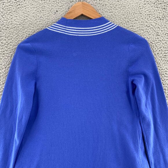 Talbots Sweater Womens Extra Small Blue Open Cardigan Stretch Knit Pocket Casual - Picture 4 of 10